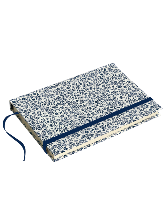 Livre A6 "Rem. fiorata blu"