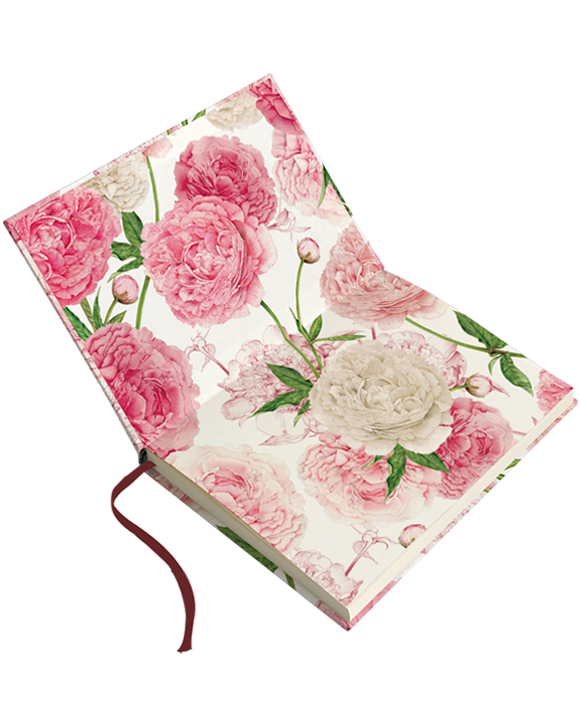 Heft mit festem Band A5 "Peonie"