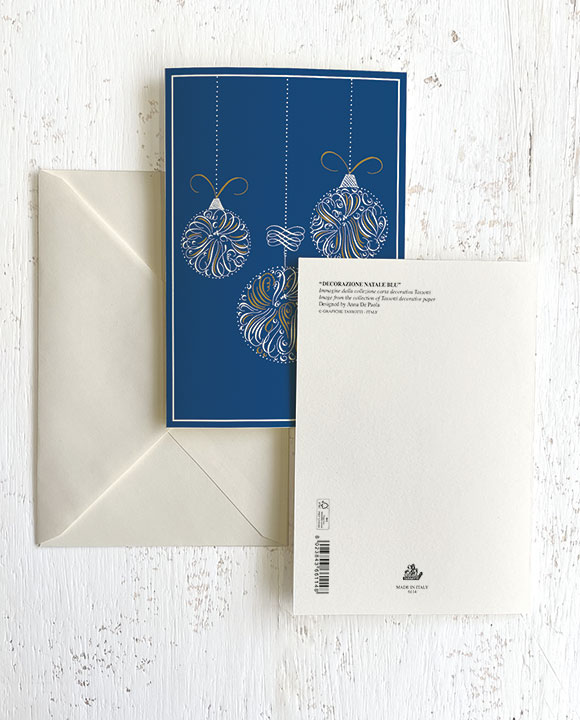 Carte "Decorazione Natale blu"