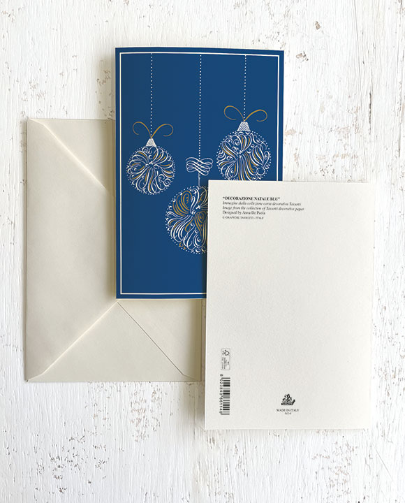 Card "Decorazione Natale blu"