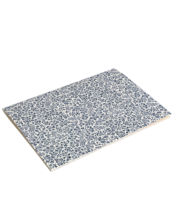 Cuaderno rayado de grapas A6 "Fiorata blu"