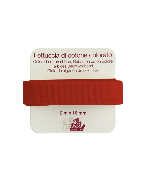 Fettuccia di cotone rosso