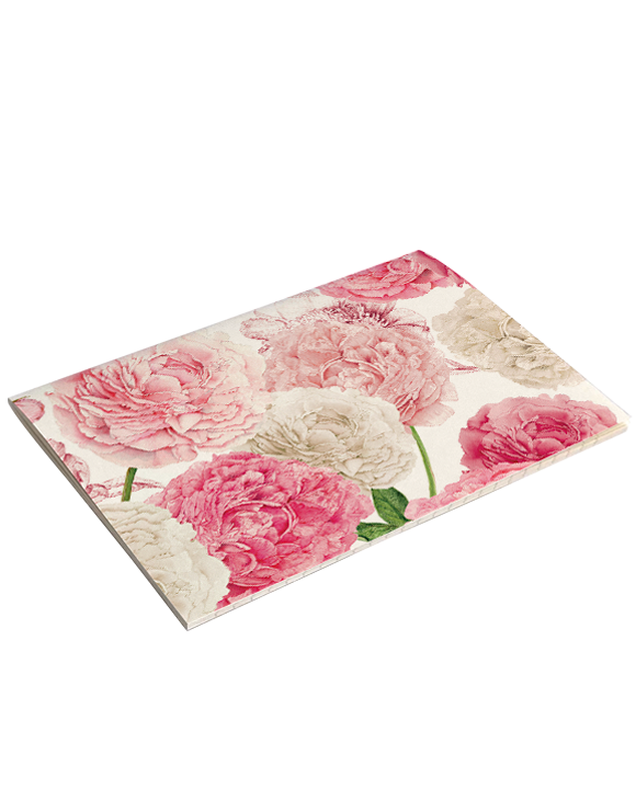 Cuaderno rayado de grapas A5 “Peonie”