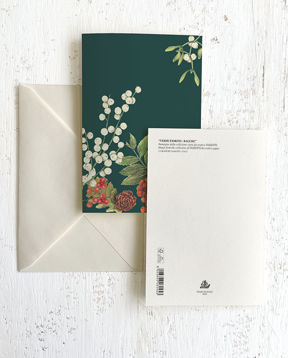Card "Verde fiorito-Bacche"