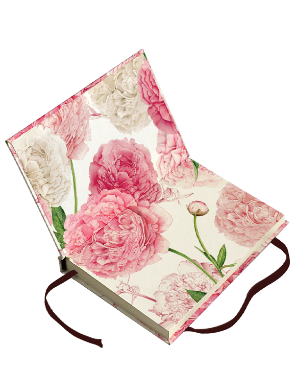 Heft mit festem Band A6 "Peonie"