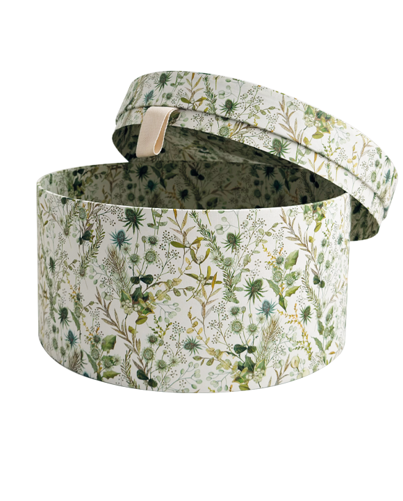 Cappelliera "Composizione floreale verde-oro"