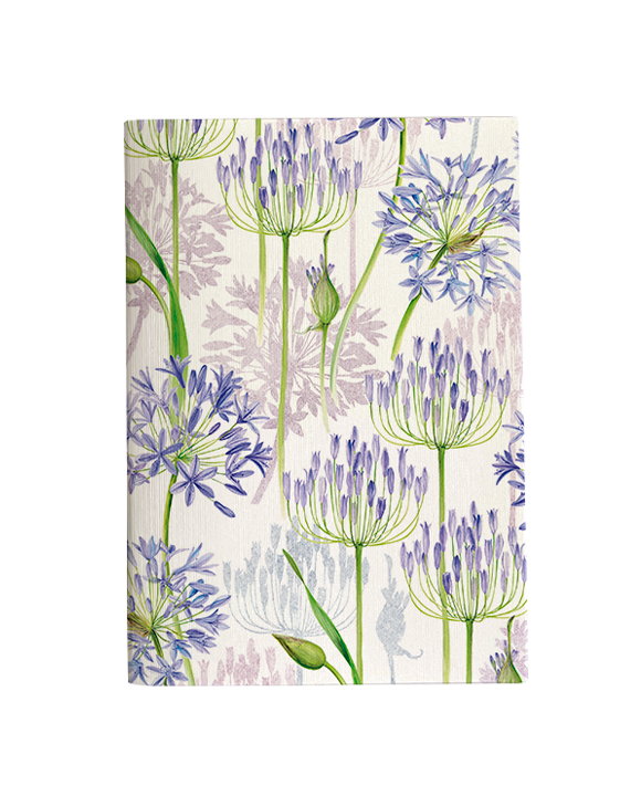 Quaderno punto metallico a righe A5 "Agapanthus"