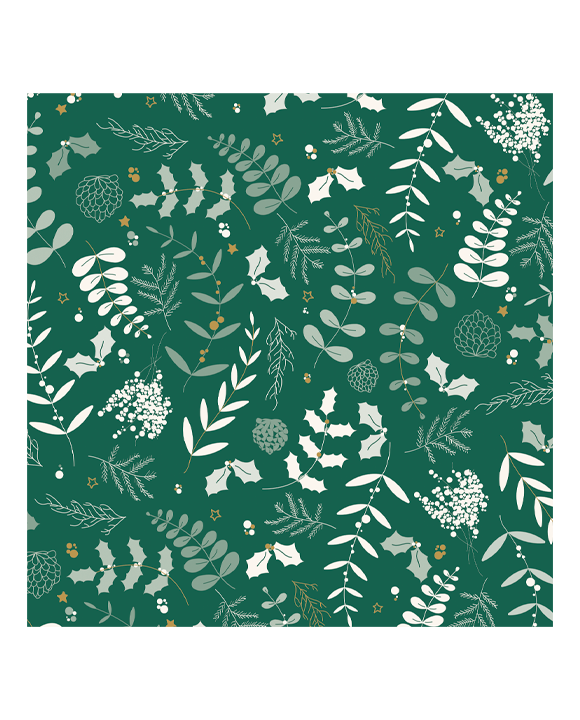 Origami Paper "Foglie verde-oro"