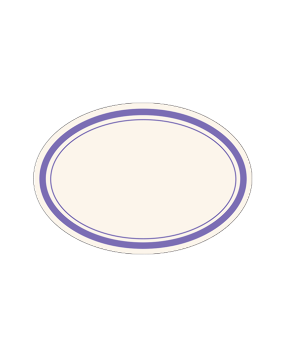Etichetta "Ovale viola"