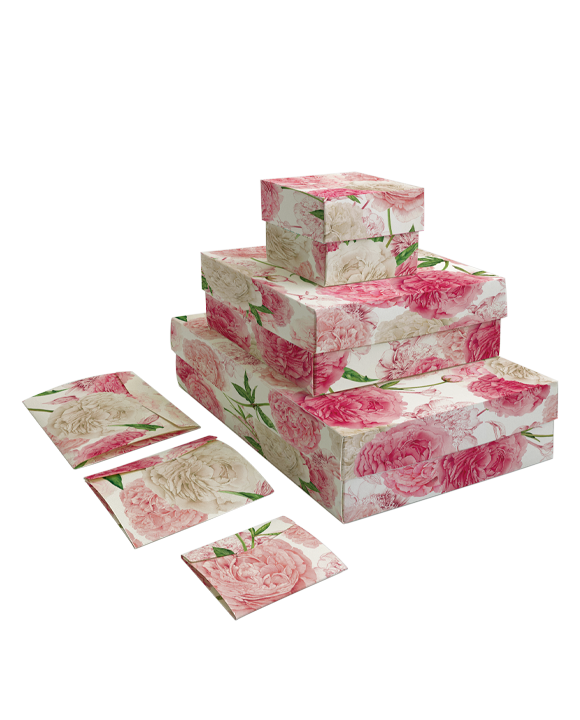 Set 3 gift boxes with lid - Peonie