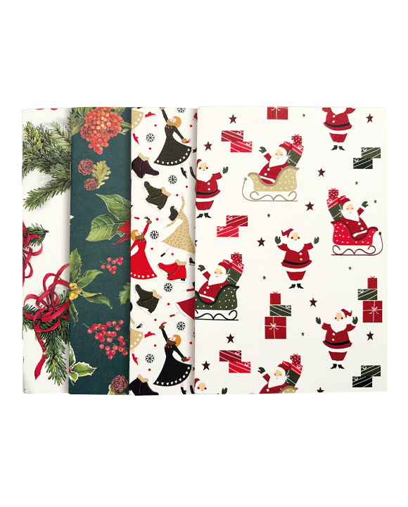 Set 4 cahiers pages blanches assortis A6 - Natale