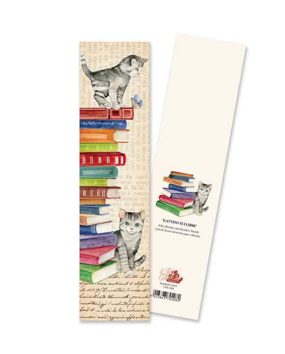 6 pz SEGNALIBRO MAGNETICO CILIEGIE tiger bookmark books libri libro book  cherry