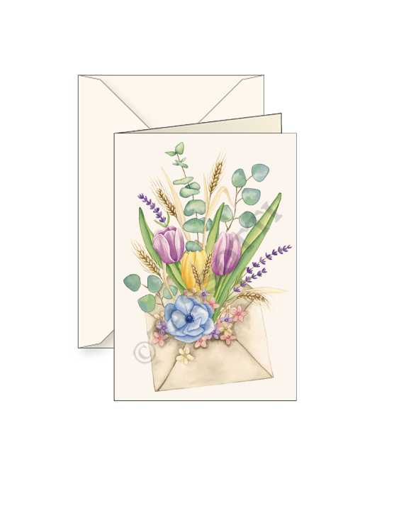 Card "Messaggio fiorito"