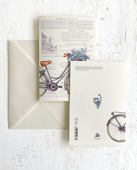 Tarjeta "Bicicletta fiorita"